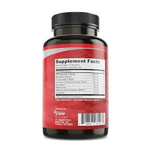 Pure By Nature Glucosamine with Chondroitin Turmeric MMS Boswellia Joint Pain Relief Supplement, 180 Count - product information 2