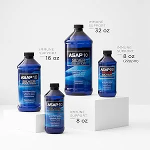 American Biotech Labs - ASAP 10 Silver Solution - Immune System Support 10 Ppm Colloidal Silver Liquid Silver Solution Daily Immune Support Supplement with Silversol Technology - 8fl Oz - asap
