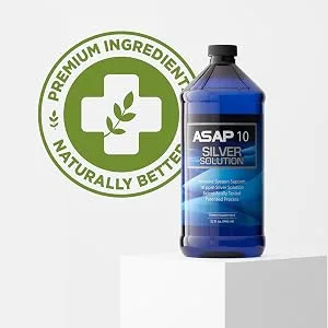 American Biotech Labs - ASAP 10 Silver Solution - Immune System Support 10 Ppm Colloidal Silver Liquid Silver Solution Daily Immune Support Supplement with Silversol Technology - 8fl Oz - asap
