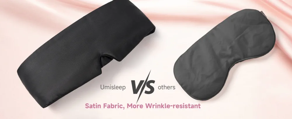 Sleep Mask Soft Breathable Fabric Blackout Full Size Large Eye Mask for Sleeping Blockout Eye Mask for All Night Sleep - sleep mask