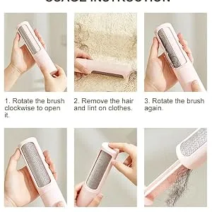 Pet Hair Remover (Blue) - Usage Instruction. Simple and effective to use.