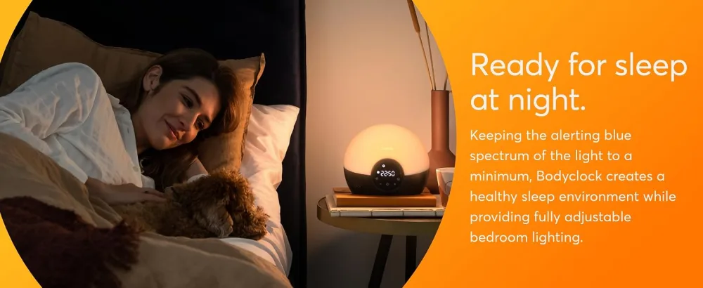 Lumie Bodyclock Glow 150 - Alarm Clock Simulates Sunrise & Sunset - Bedside Lamp with Customizable Light Duration - Wake-Up Light Night Light & Reading Light - with Warm LEDs - Module 3