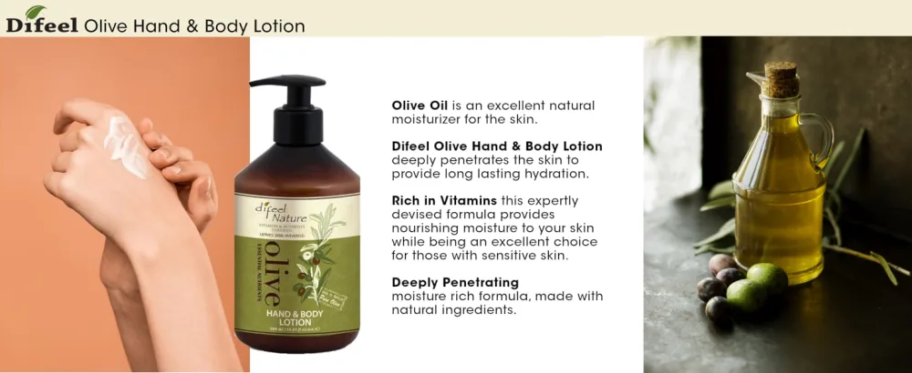 Difeel Olive Oil Hand and Body Lotion 16.9 Ounce - Olive - web