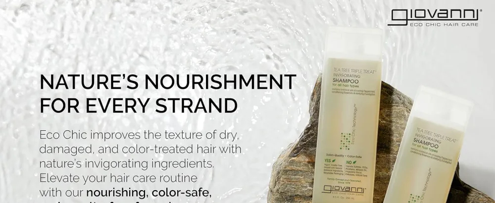 Giovanni Hair Care Products Shampoo Tea Tree Triple Treat 2 Fluid Ounce - Tea tree, Shampoo, Conditioner, Gio, Giovanni,