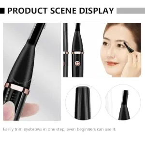1 PC Electric Eyebrow Trimmer USB Charging Trimmer Mustache Trimmer Safe Eyebrow Trimmer Creative Hair 14.5X1.7cm Black - product information 1