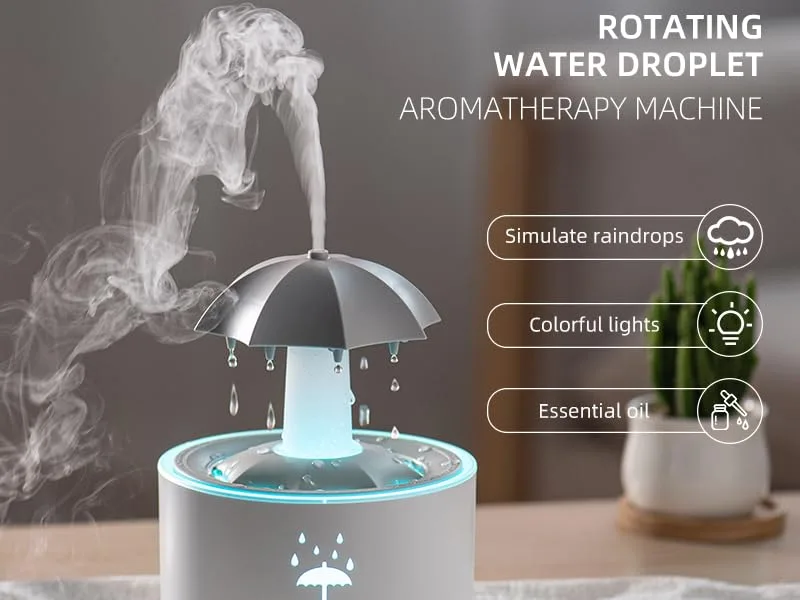 Experience Cloud diffusers for Essential Oils Large Room Sleeping Oil diffusers Dry Skin humidifier Relaxing Humidifiers -Colorful LED Night Light (Aromatherapy Oil diffusers White) - Rain Cloud Humidifier Diffuser Water Drip Humidifier