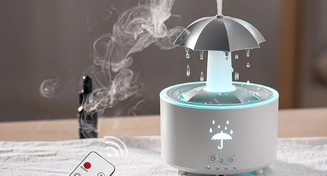 Experience Cloud diffusers for Essential Oils Large Room Sleeping Oil diffusers Dry Skin humidifier Relaxing Humidifiers -Colorful LED Night Light (Aromatherapy Oil diffusers White) - Rain Cloud Humidifier Diffuser Water Drip