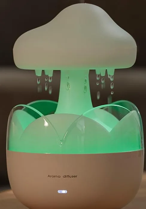 Rain Cloud Humidifier/Aromatherapy Essential Oil Diffuser 3 in 1 Essential oil Humidifiers 7 Colors Night Light Bedside Cute Raining Drop Sounds for Sleeping (Rain Cloud Humidifier Water Drip White) - rain cloud humidifier