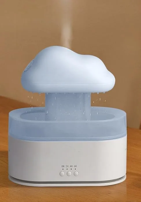 Top Spray 500ml Raindrop Diffusers Aromatherapy Essential Oil Diffuser Micro Humidifier Top Fill Humidifiers 7 Colors Night Light Bedside Sleeping Relaxing Mood (ZenDrops Relax Diffusers) - raindrop cloud humidifier