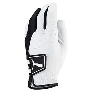 PUMA Golf Men's Flexlite Golf Glove (worn on left hand) Bright White-Quiet Shade Large Left - Puma Golf Flexlite Glove