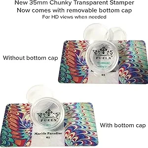 PUEEN 35mm HD Chunky Transparent Soft Stamper and Scraper Set - Nail Art - Stamping Tools - CLEAR - BH000706 - product information 3