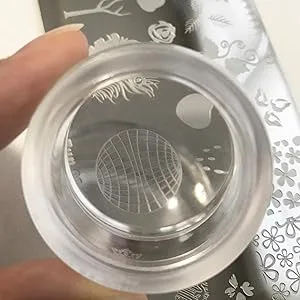 PUEEN 35mm HD Chunky Transparent Soft Stamper and Scraper Set - Nail Art - Stamping Tools - CLEAR - BH000706 - product information 5