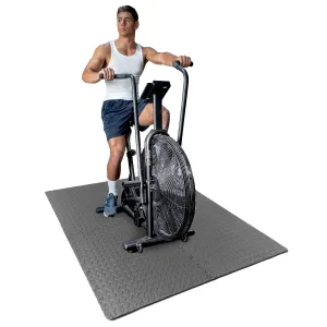 ProsourceFit Puzzle Exercise Mat , EVA Foam Interlocking Tiles Protective Flooring for Gym Equipment and Cushion for Workouts Black 1/2" Thick 24 Square Feet - gymnastics anti fatigue mat yoga mat