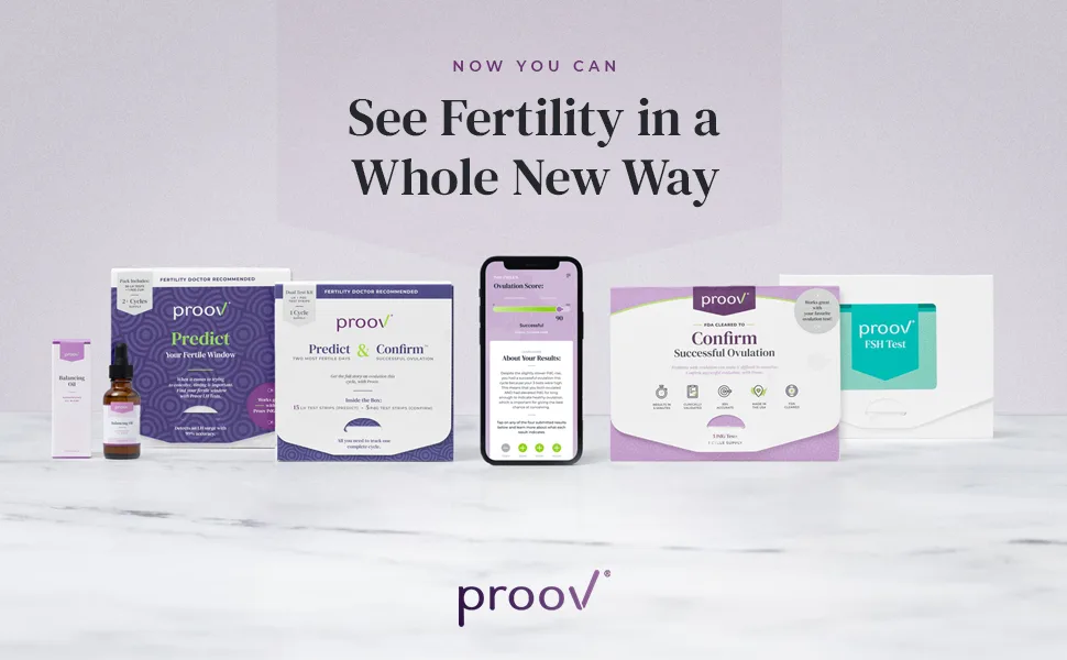 Proov PredictTM l Ovulation Test Strips to Predict The Fertile Window l 30 LH Tests and One Proov P Cup - Predict Ovulation PdG LH Ovulation Confirm Ovulation Trying to Conceive Hormone Test Fertility Test