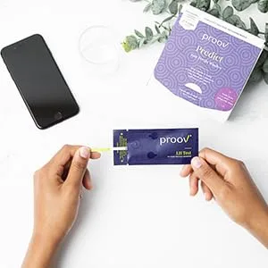 Proov PredictTM l Ovulation Test Strips to Predict The Fertile Window l 30 LH Tests and One Proov P Cup - Proov Insight App Fertility App Digital Fertility Monitor Fertility Support Trying to Conceive