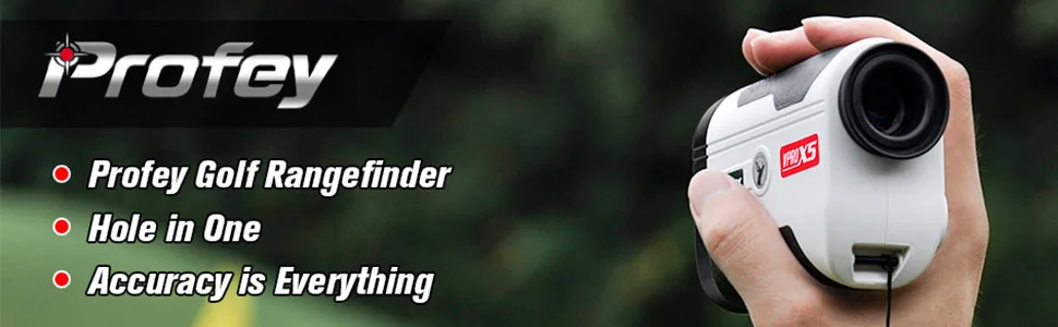 Profey Golf Rangefinder with Slope, 6X Magnification Laser Range Finder, High-Precision Flag Lock Pulse Vibration, Yards Slope ON/Off Tournament Legal Rangefinder, with Gift Box - slope golf rangefinder