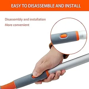 Professional Window Squeegee Cleaner, 2 in 1 Shower Squeegee with Extension Pole, 62 Telescopic Window Washing Equipment with Bendable Head, Glass Cleaning Tools for Indoor/Outdoor High Window - product information 4