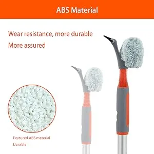 Professional Window Squeegee Cleaner, 2 in 1 Shower Squeegee with Extension Pole, 62 Telescopic Window Washing Equipment with Bendable Head, Glass Cleaning Tools for Indoor/Outdoor High Window - product information 6