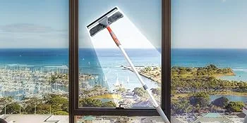 Professional Window Squeegee Cleaner, 2 in 1 Shower Squeegee with Extension Pole, 62 Telescopic Window Washing Equipment with Bendable Head, Glass Cleaning Tools for Indoor/Outdoor High Window - product information 9