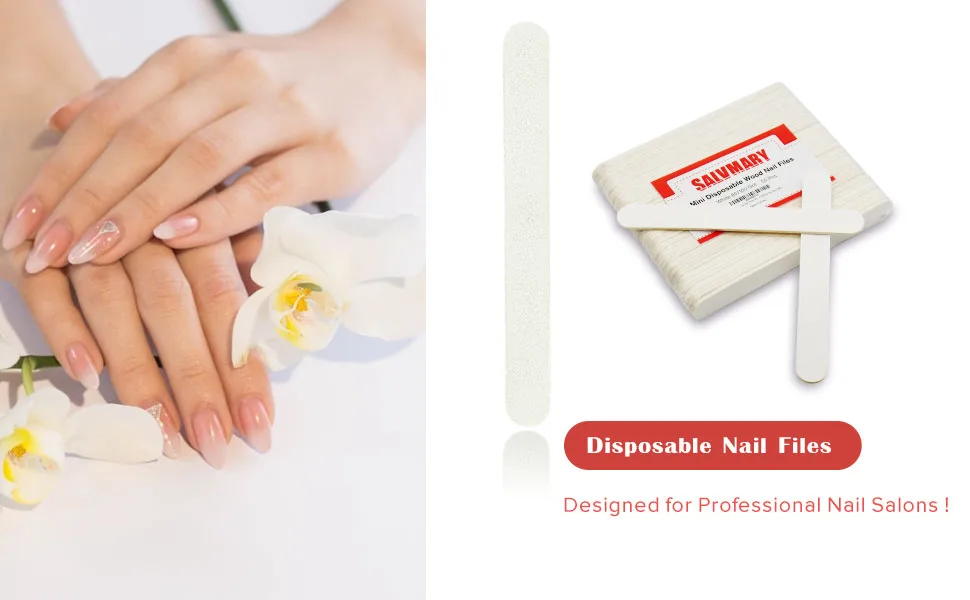 Professional Nail Files Double Sided Emery Board 80/100 Grit for Poly Gel Acrylic Nail Extension Manicure Pedicure Tool White 50Pcs - product information 2