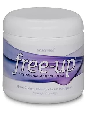 Professional Massage Cream 16 oz. Unscented (Pack of 2) - Free Up