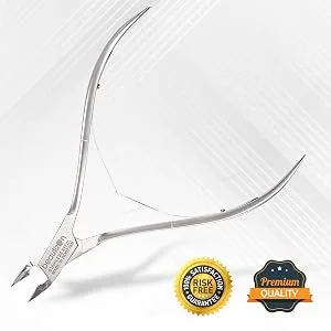 Professional Cuticle Cutter & Pusher Trimmer Manicure Tools with Double Spring Perfect Nail Care Tool for Manicure & Pedicure Beauty at Home/Spa/Saloon (Silver) - product information 2