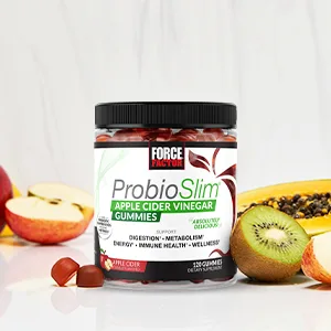 ProbioSlim Apple Cider Vinegar Gummies with Organic Apple Cider Vinegar and LactoSpore Probiotics and Prebiotics to Support Digestion, Metabolism, and Immune Health, 120 Count (Pack of 1) 120 Count (Pack of 1) 120 Gummies - Made with real organic apple cider vinegar