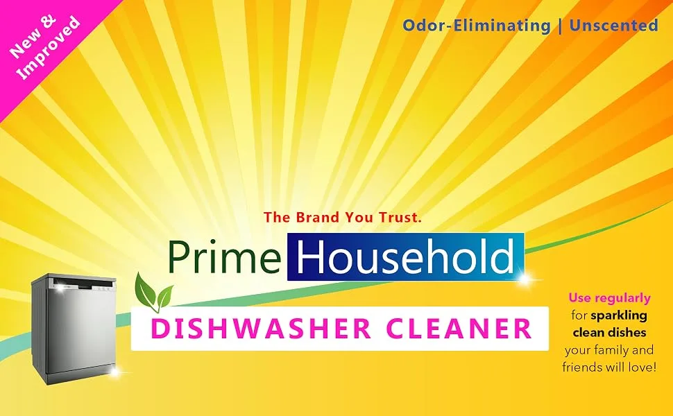 PrimeHousehold Eco-Friendly Dishwasher Cleaner, 15-Tablets - dishwasher cleaner, dishwasher cleaner and deodorizer, affresh dishwasher cleaner, b00sxc85iq