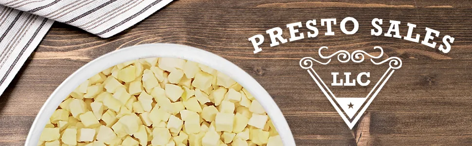 Presto Sales Dried Apple Cubes, 80 oz | All Natural Dried Fruit Snack | Vegan, Non-GMO, Dehydrated Fruit | Packed Fresh in 5 lbs bag - product information 1