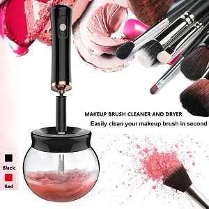 Premium Makeup Brush Cleaner Dryer Super-Fast Electric Brush Cleaner Machine Automatic Brush Cleaner Spinner Makeup Brush Tools (Black) - electronic makeup brush cleaner