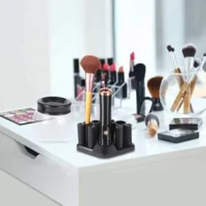 Premium Makeup Brush Cleaner Dryer Super-Fast Electric Brush Cleaner Machine Automatic Brush Cleaner Spinner Makeup Brush Tools (Black) - spinning makeup brush cleaner