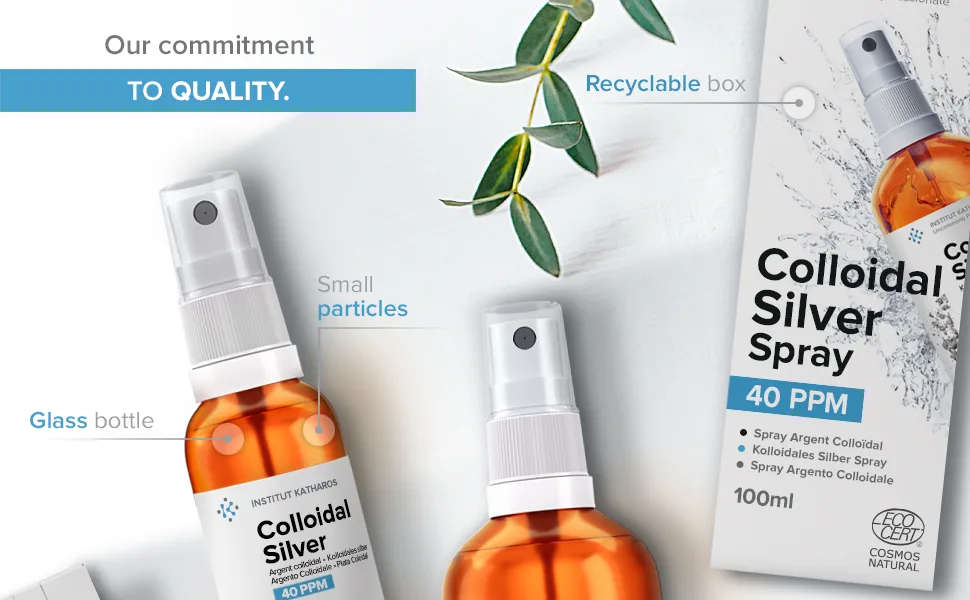 Premium Colloidal Silver Spray  40ppm 3.4 fl oz  Optimal Concentration Formula, Smaller Particles, Better Results  Laboratory Certified  Liquid Silver with Free Spray Bottle to Fill & Ebook - Colloidal silver spray liquid 40 PPM