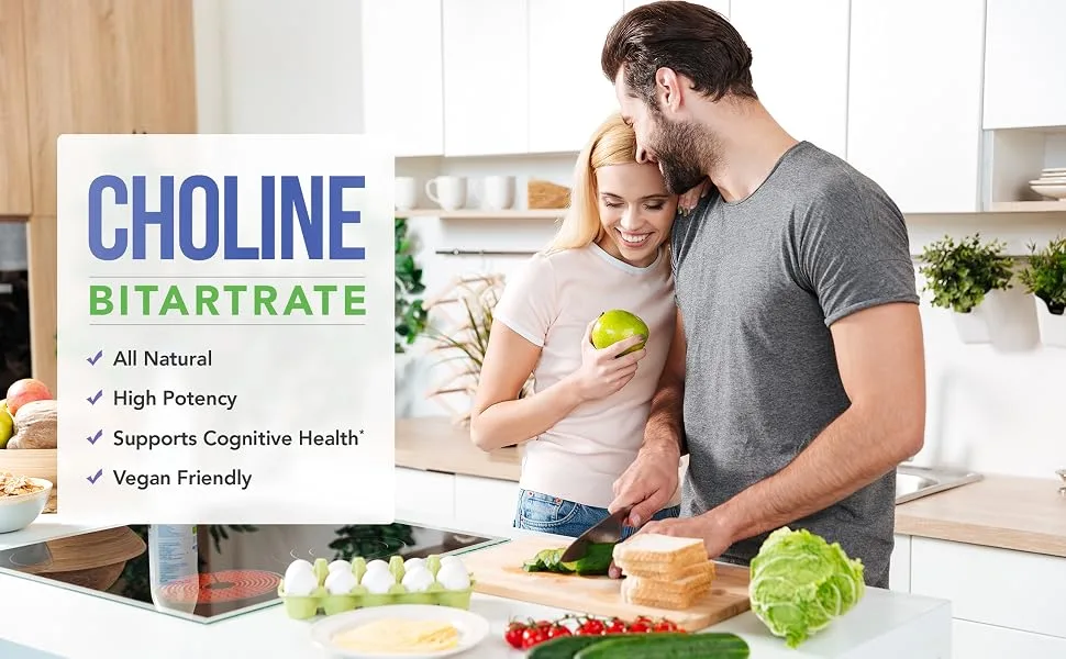 Premium Choline - 500 mg - 120 Veggie Capsules - by Doctor Recommended Supplements - Supports Cognitive Health, Memory & More 120 Count (Pack of 1) - brain supplement