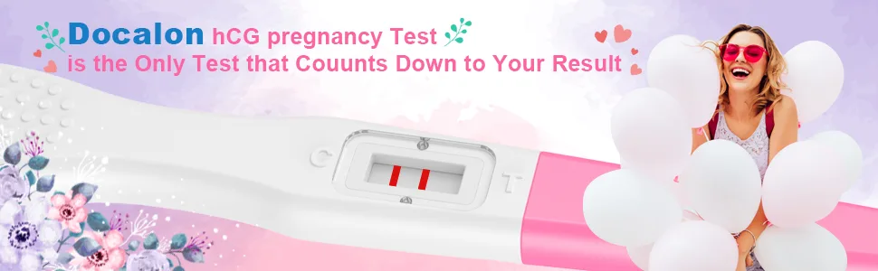 Pregnancy Test Early,Docalon Pregnancy Test Clear at-Home Early Pregnancy Test Kit Included - Accurate & Easy Response Resultst Detection Individually Sealed-2 Count - product information 1