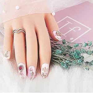 Practice Hand for Acrylic Nail, Fake Hand for Nails Practice, Flexible Movable Fake Hand Manicure Practice Tool, Nail Art Training Practice  - product information 6