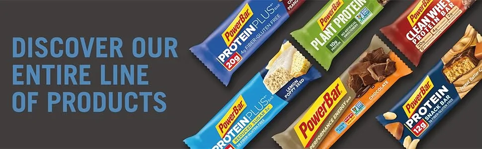 PowerBar Protein Plus Bar, Vanilla, 2.11 Ounce (15 Bars) - discover product line powerbar protein plus, plant protein, performance energy, clean whey, snack