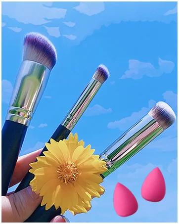 Powder Makeup Brush, FITDON Kabuki Brush for Face Large Coverage Mineral Powder Bronzer Foundation Blending Blush Buffing Powder Brush - Brush
