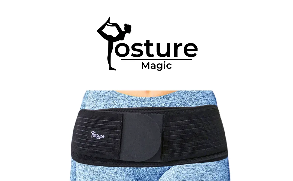 Posture Magic Sacroiliac SI Joint Support Belt for Women and Men - Reduce Sciatic, Pelvic, Lower Back and Leg Pain - Stabilize SI Joint (Regular (Hip Size 30-45")) - product information 1