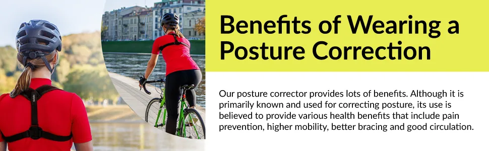 Posture Corrector for Women Men - Posture Brace - Adjustable Back Straightener - Discreet Back Brace for Upper Back - Comfortable Posture Trainer for Spinal Alignment (25" - 53") - Posture corrector brace will look invisible under clothing