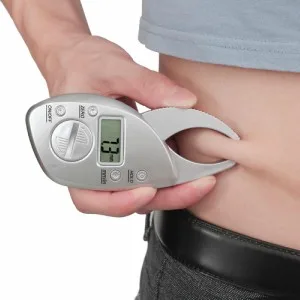 Portable Skin Fat Caliper Tester mm inch LCD Screen Athletic Women/Men Body Tools Monitoring Kit - fat caliper