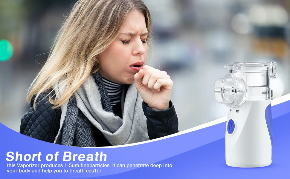 Portable Nebulizer, Nebulizer Machine for Adults and Kids, Ultrasonic Mesh Nebulizer for Home Daily Use, Steam Inhaler for Breathing Problems Blue - product information 5