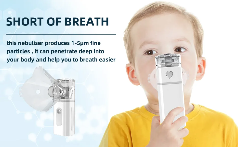 Portable Nebulizer - Handheld Mesh Atomizer Machine for Kids Adults, Ultrasonic Nebulizer Personal Inhalers for Breathing Problems - product information 2