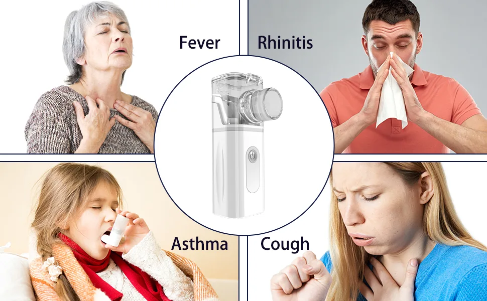 Portable Nebulizer - Handheld Mesh Atomizer Machine for Kids Adults, Ultrasonic Nebulizer Personal Inhalers for Breathing Problems - product information 7