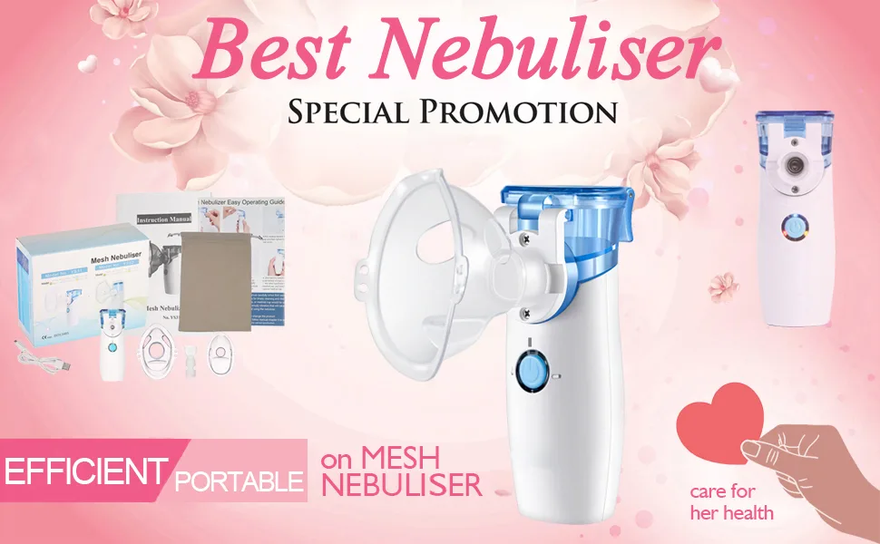 Portable Mesh Nebulizer Handheld Nebulizer for Cough, Portable Personal Cool Mist Steam Inhaler for Sinus Cold,Kids Adults Use - Portable Nebuliser