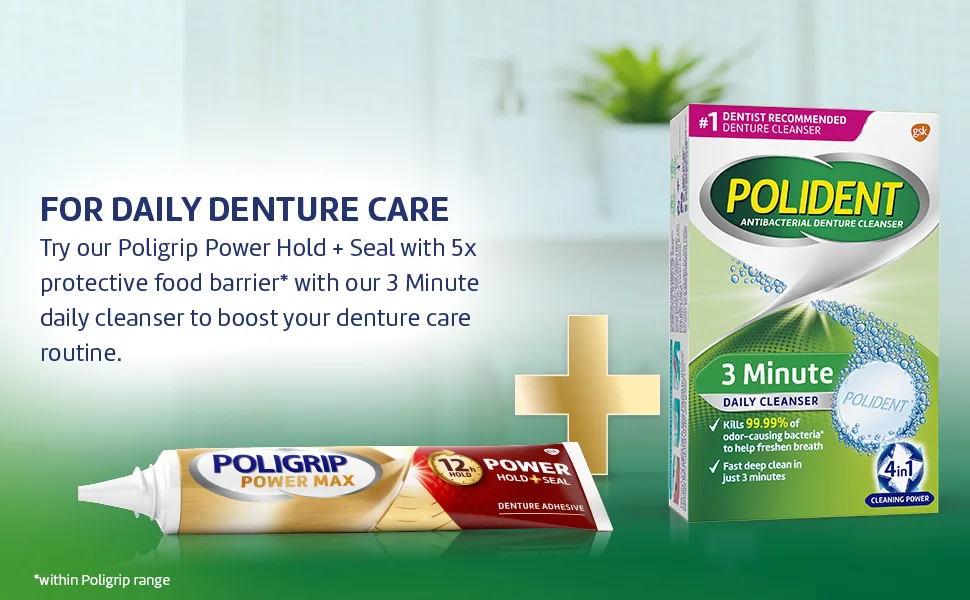 Polident 3-Minute Antibacterial Denture Cleanser - Mint, 3 Minute Whitening, 120 Count 120 Count (Pack of 1) - Polident 3 Minute