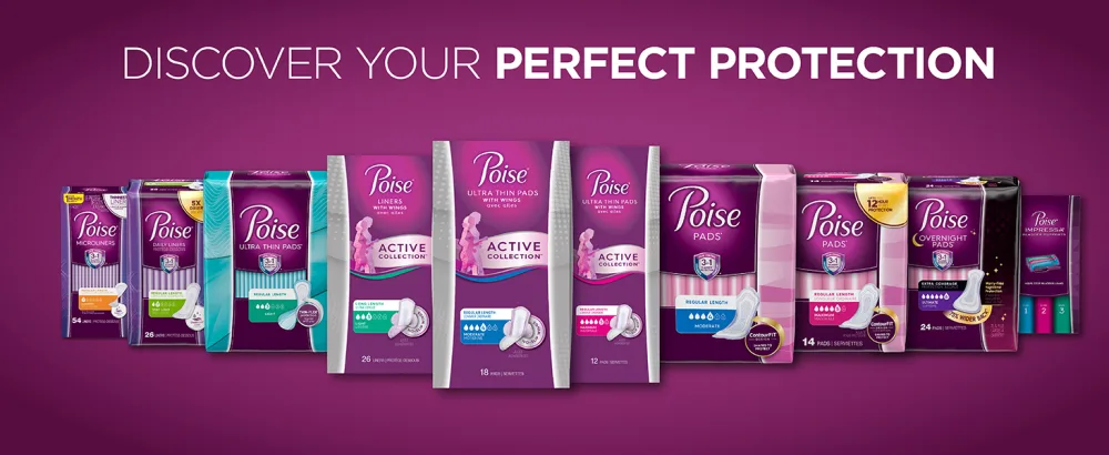 Poise Incontinence Pads, Long, 45 Count (Pack of 2) - Poise Ultimate