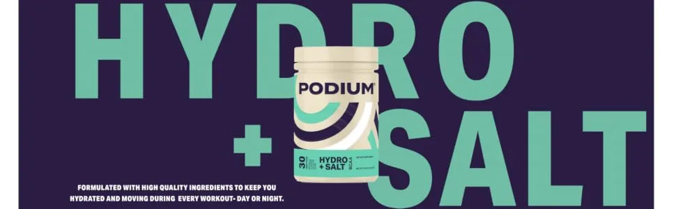 Podium Nutrition, Instantized BCAA Powder, Hydro and Salt, Sour Watermelon, 30 Servings, Electrolytes, Hydration, Recovery - banner