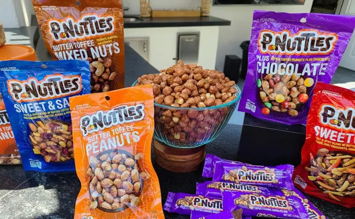 P-Nuttles Butter Toffee Covered Peanuts, Toffee Peanuts, 44 Ounce Jar Made in the USA, Kosher - p-nuttles