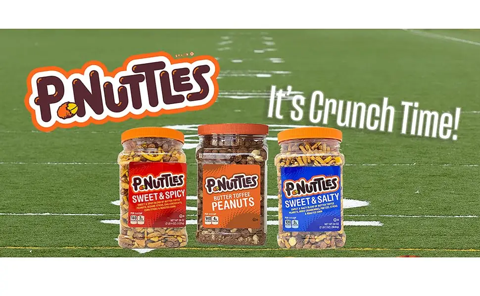 P-Nuttles Butter Toffee Covered Peanuts, Toffee Peanuts, 44 Ounce Jar Made in the USA, Kosher - p-nuttles peanuts