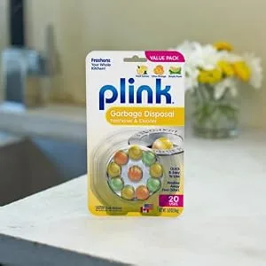 Plink 9013 Garbage Disposal Cleaner and Deodorizer, Variety Pack, 20-Count - Plink Garbage Disposal Freshener and Cleaner on a surface